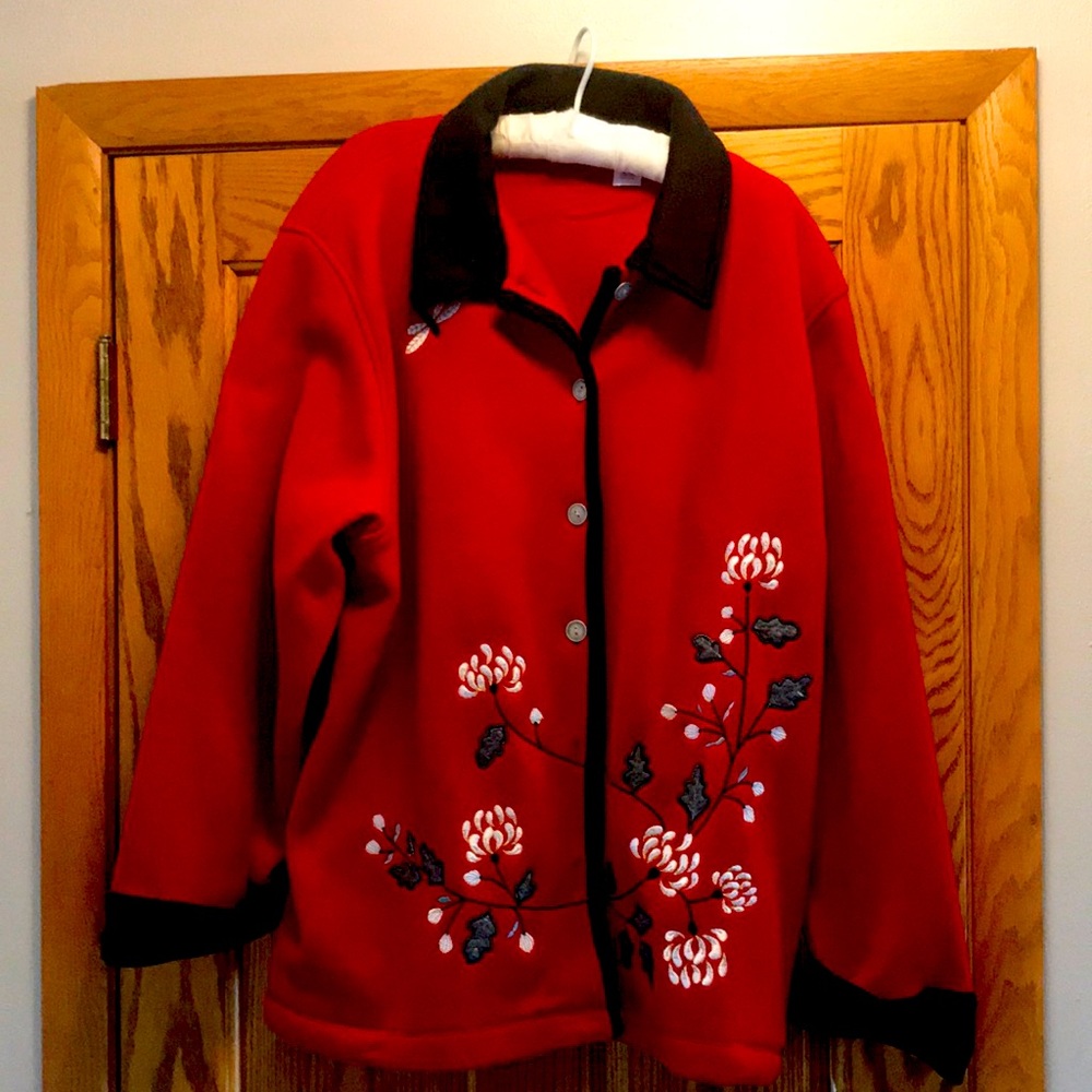 Plus size fleece jacket.